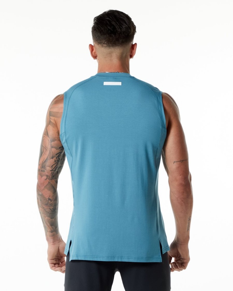 Blue Lagoon Alphalete Evo Tank Men's Tanks | 7165904-HX