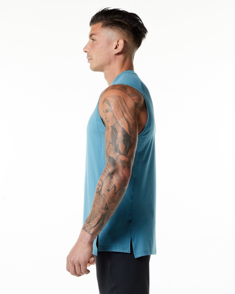 Blue Lagoon Alphalete Evo Tank Men's Tanks | 7165904-HX