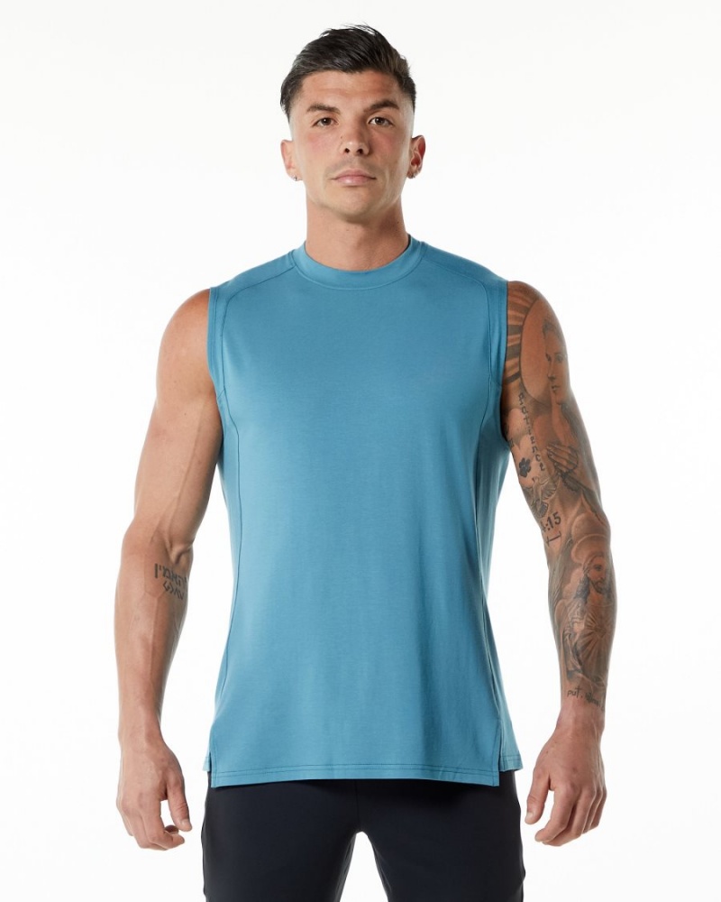 Blue Lagoon Alphalete Evo Tank Men\'s Tanks | 7165904-HX