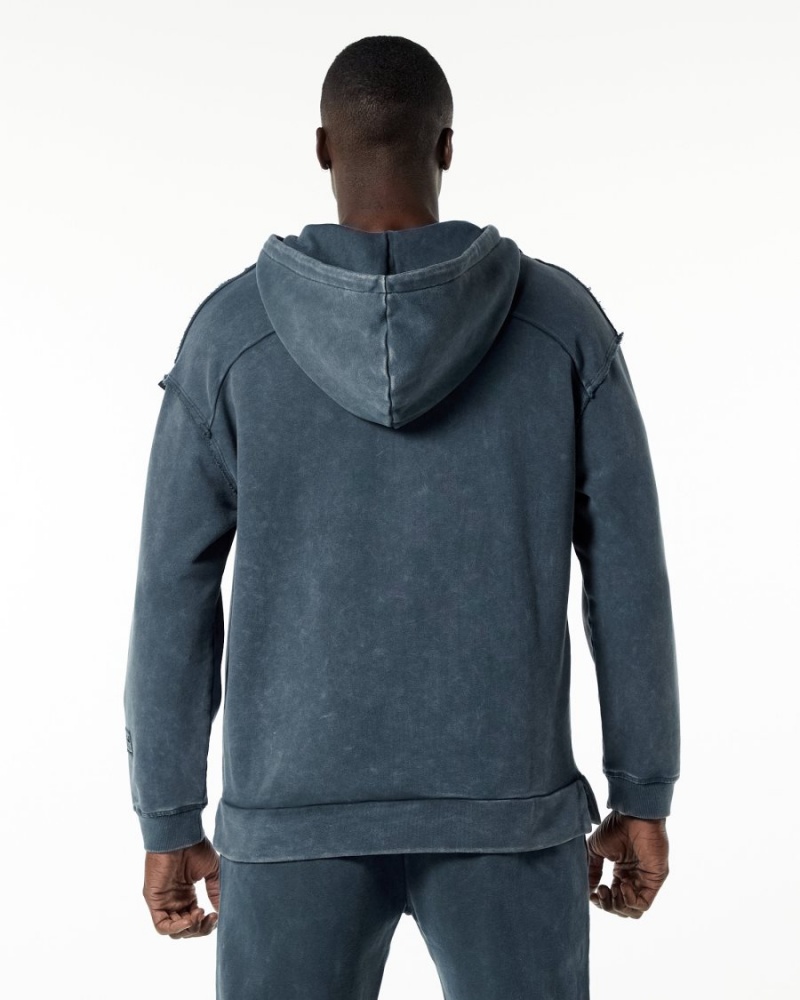 Blue Topaz Alphalete Very Terry Hoodie Men's Hoodie | 5894617-CB