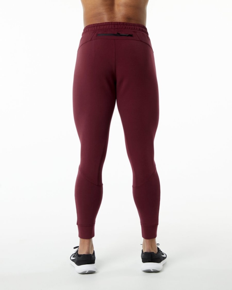 Burgundy Alphalete ELMTS Cuffed Jogger Men's Jogger | 8192306-LZ