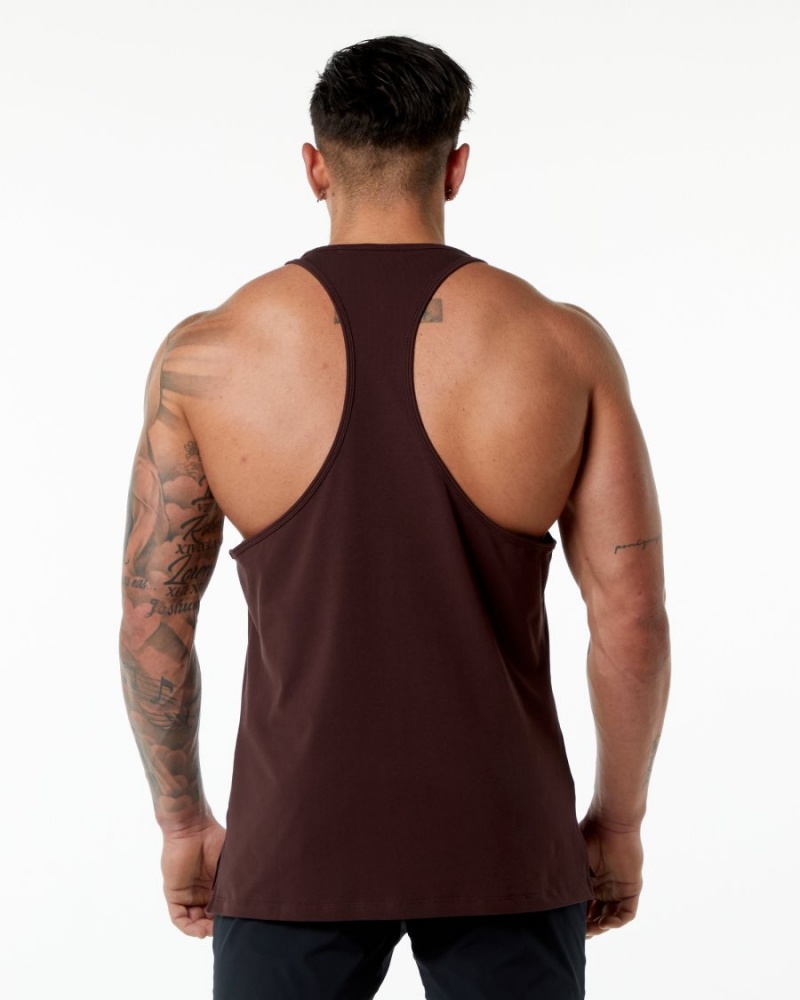 Burgundy Alphalete Emblem Stringer Men's Stringers | 2819054-HW