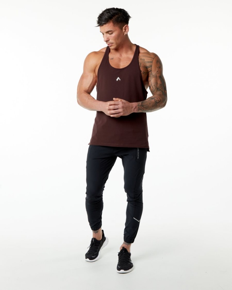 Burgundy Alphalete Emblem Stringer Men's Stringers | 2819054-HW