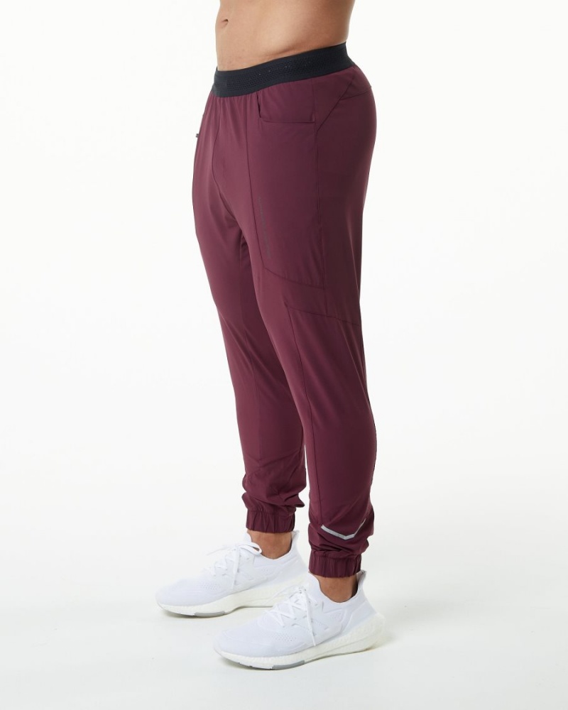 Burgundy Alphalete Studio Pant Men's Jogger | 1504392-UH