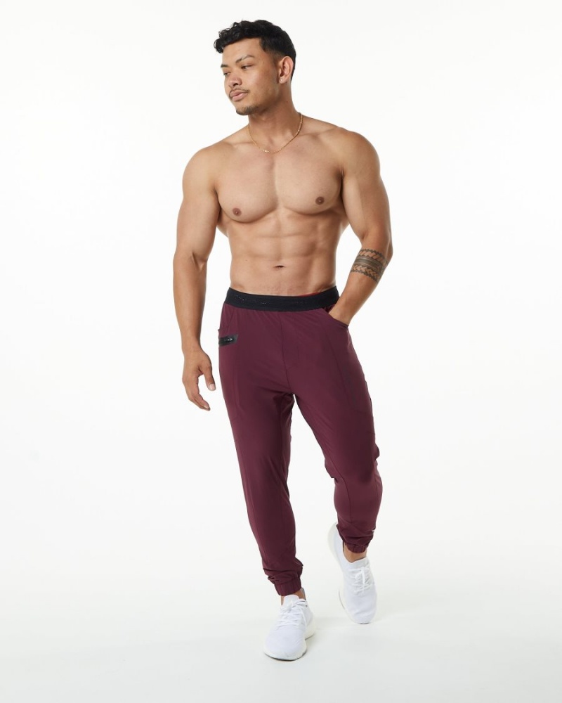 Burgundy Alphalete Studio Pant Men's Jogger | 1504392-UH