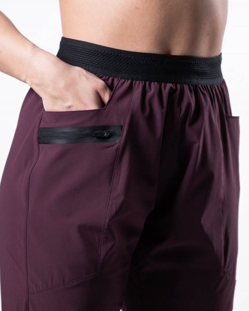 Burgundy Alphalete Studio Pant Women's Jogger | 4569312-ZD