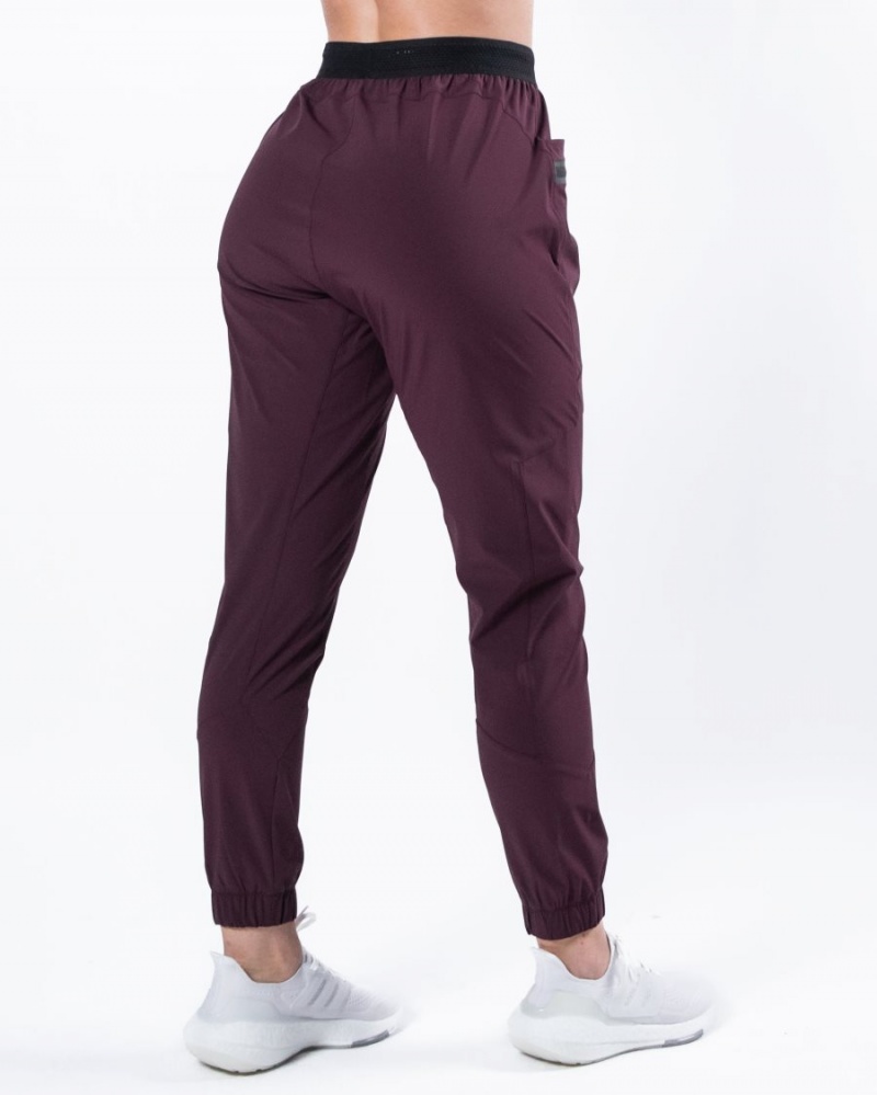 Burgundy Alphalete Studio Pant Women's Jogger | 4569312-ZD