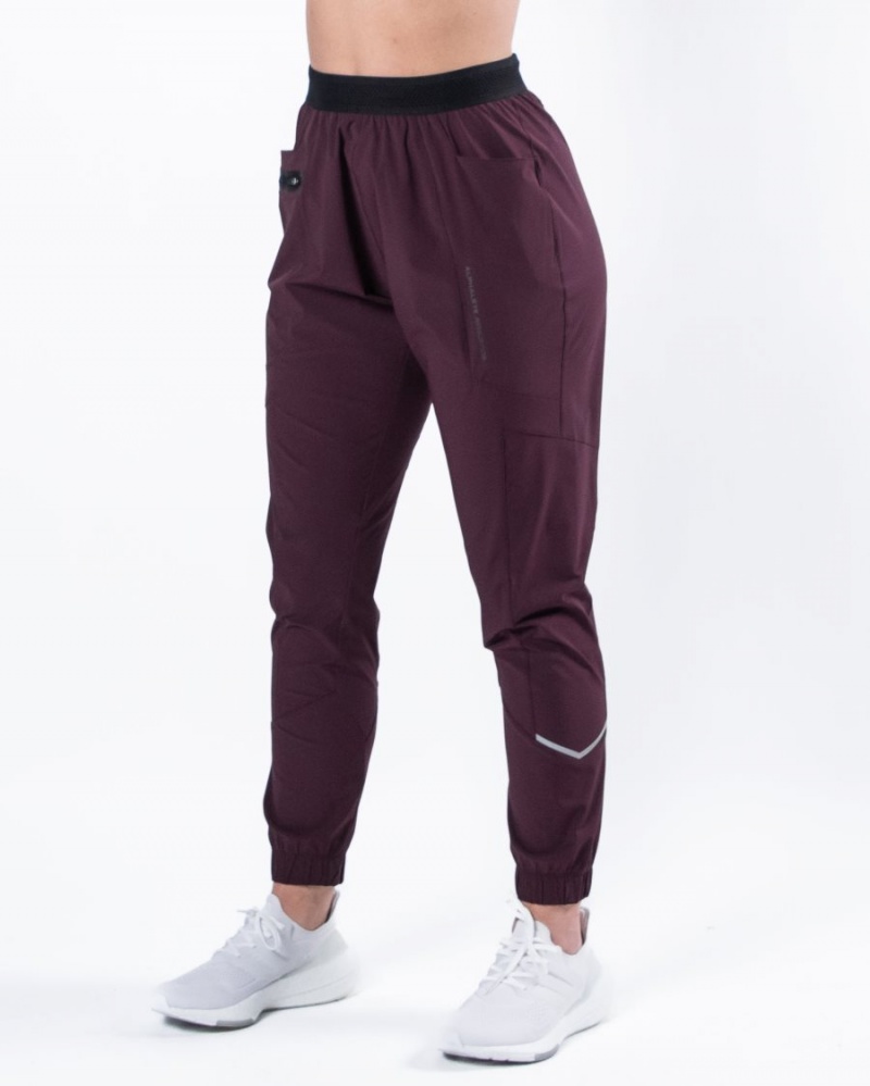 Burgundy Alphalete Studio Pant Women's Jogger | 4569312-ZD