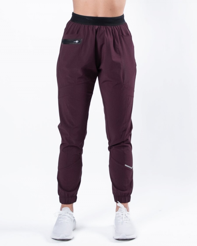 Burgundy Alphalete Studio Pant Women\'s Jogger | 4569312-ZD