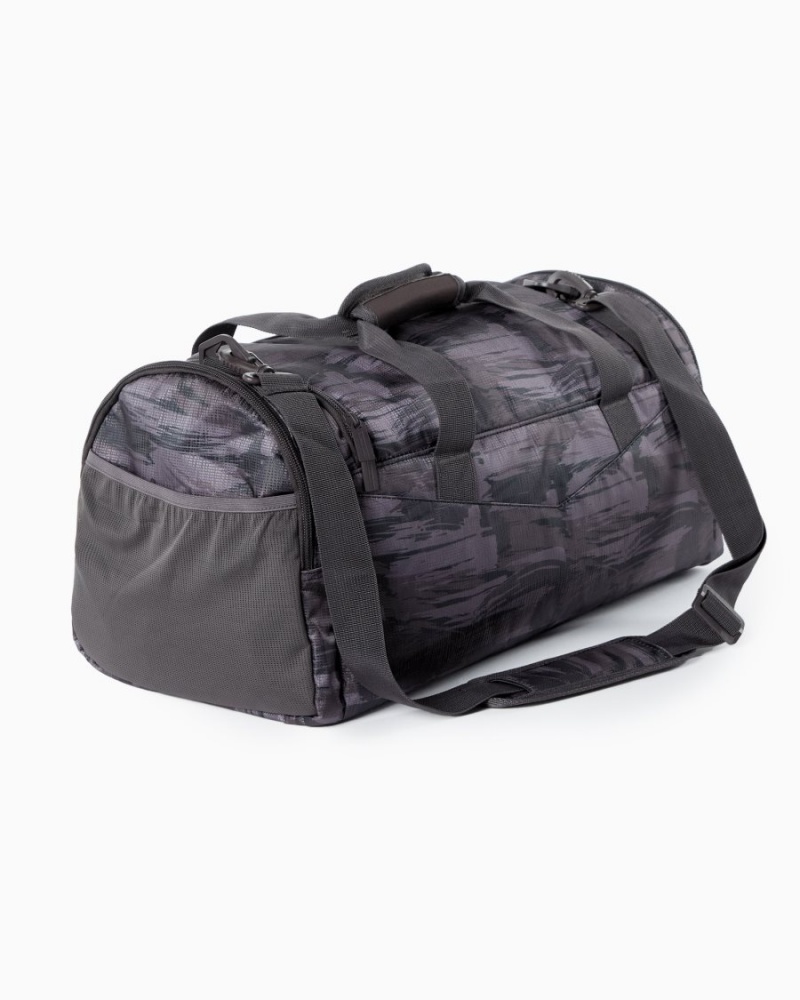 Burgundy Canvas Camo Alphalete Essential Duffel Bag Women's Accessories | 1768253-JW