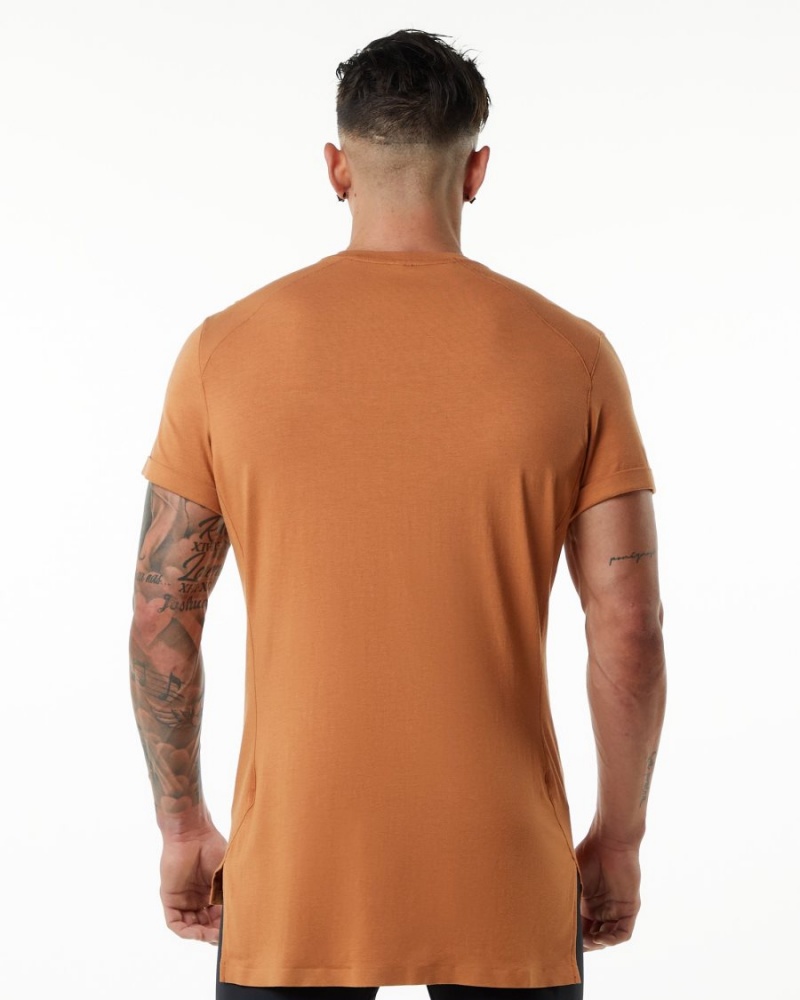 Camel Alphalete Evo Pocket Tee Men's Shirts | 9158034-XF