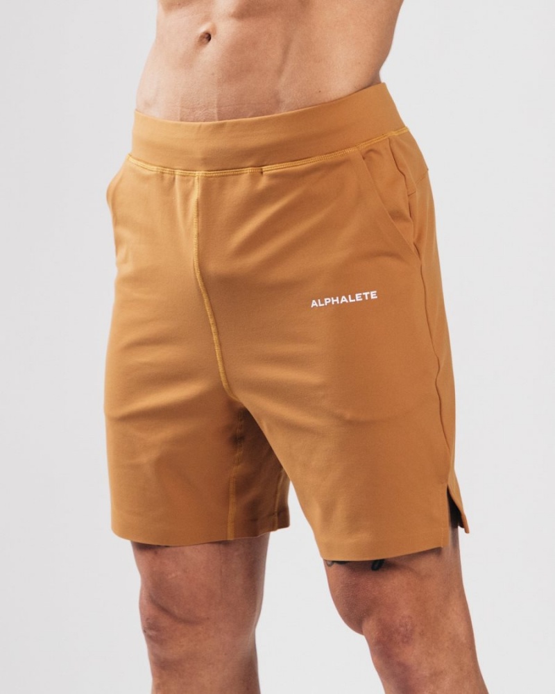 Camel Alphalete Trace Short 8" Men's Shorts | 7310945-TA