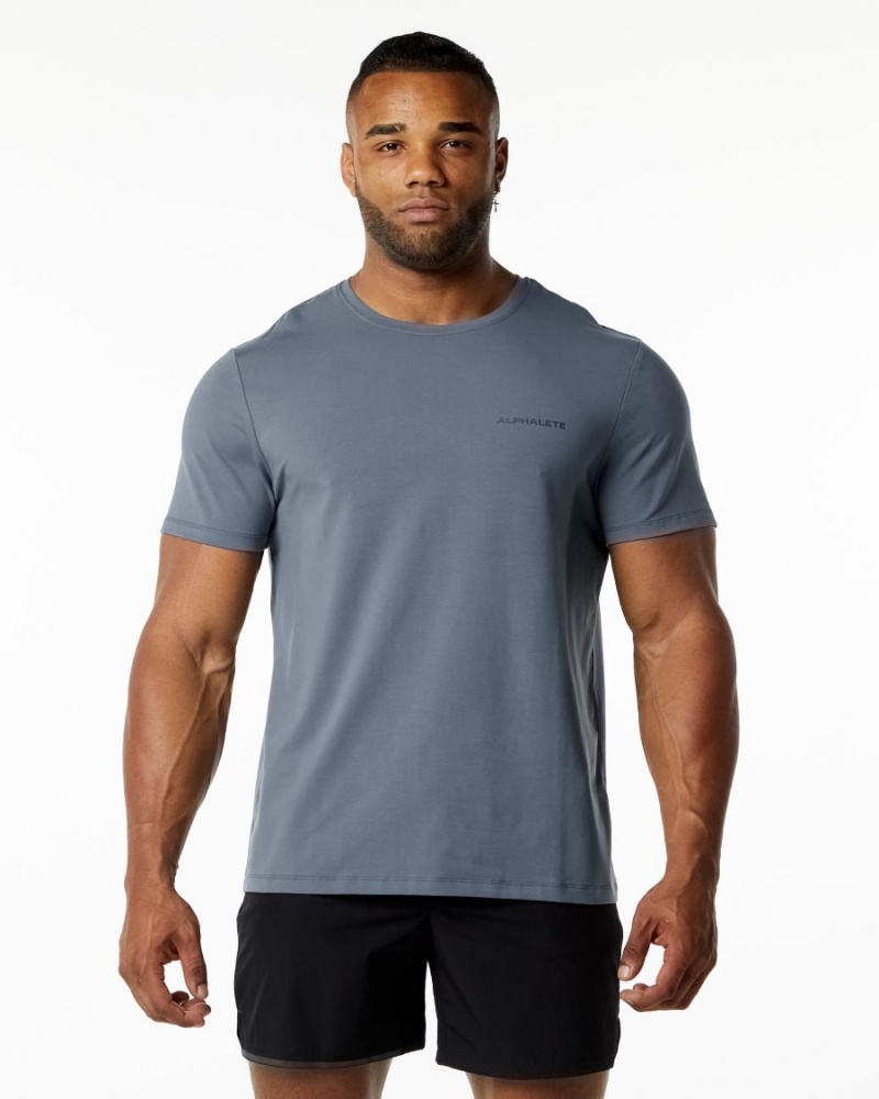 Carbon Alphalete Classic Tee Men\'s Shirts | 1582670-VA