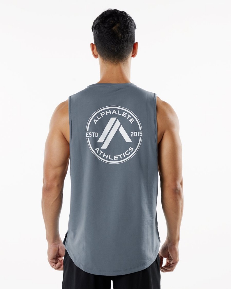 Carbon Alphalete Dynasty Tank Men's Tanks | 5984317-AU