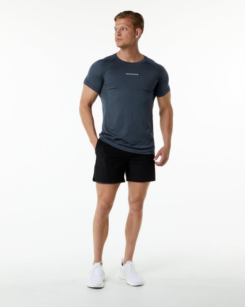 Carbon Alphalete Ozone Tee Men's Shirts | 2194765-KI