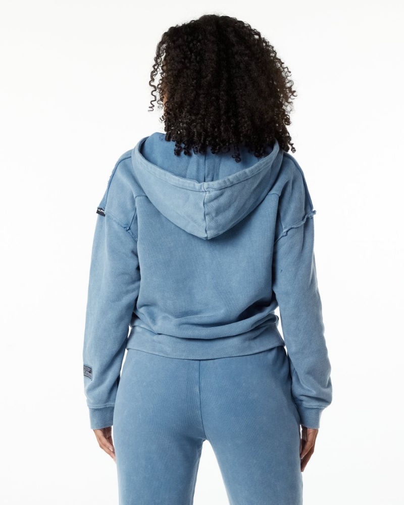 Celestial Blue Alphalete Very Terry Hoodie Women's Hoodie | 8314560-AI