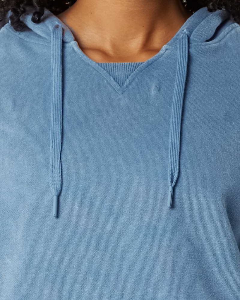 Celestial Blue Alphalete Very Terry Hoodie Women's Hoodie | 8314560-AI