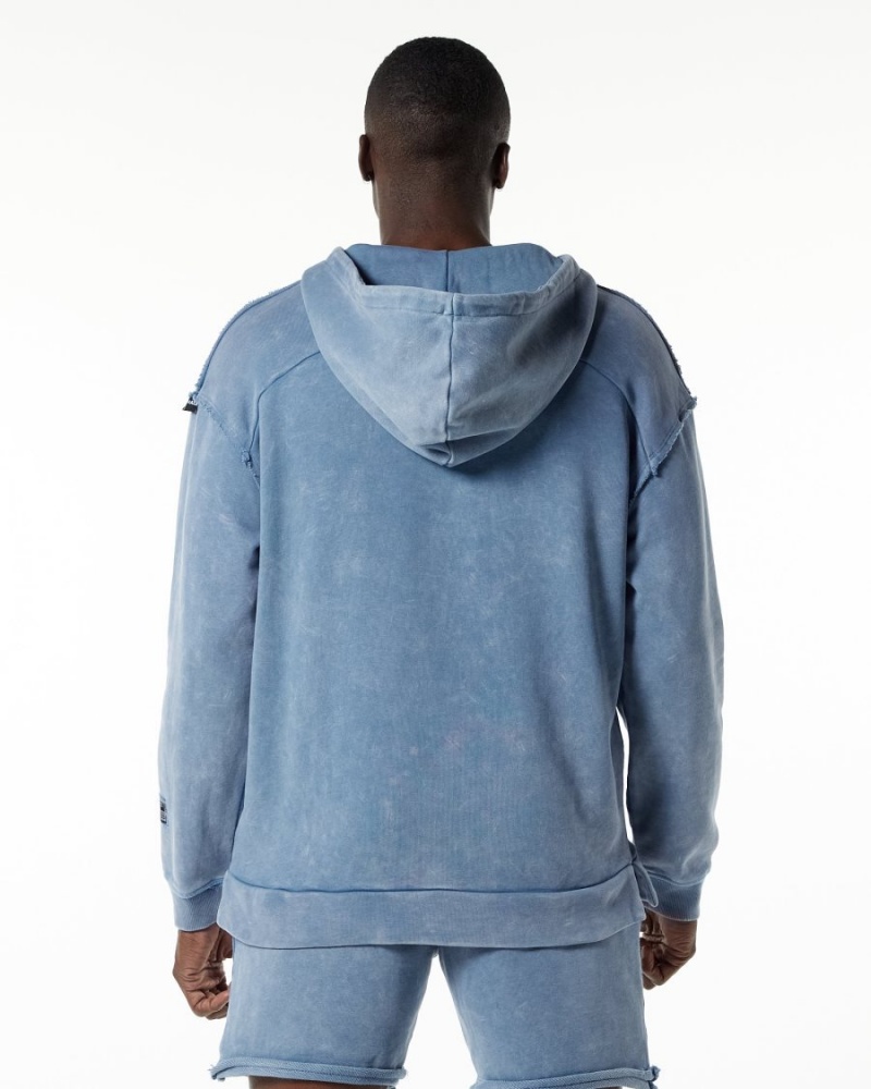 Celestial Blue Alphalete Very Terry Hoodie Men's Hoodie | 3810452-JO