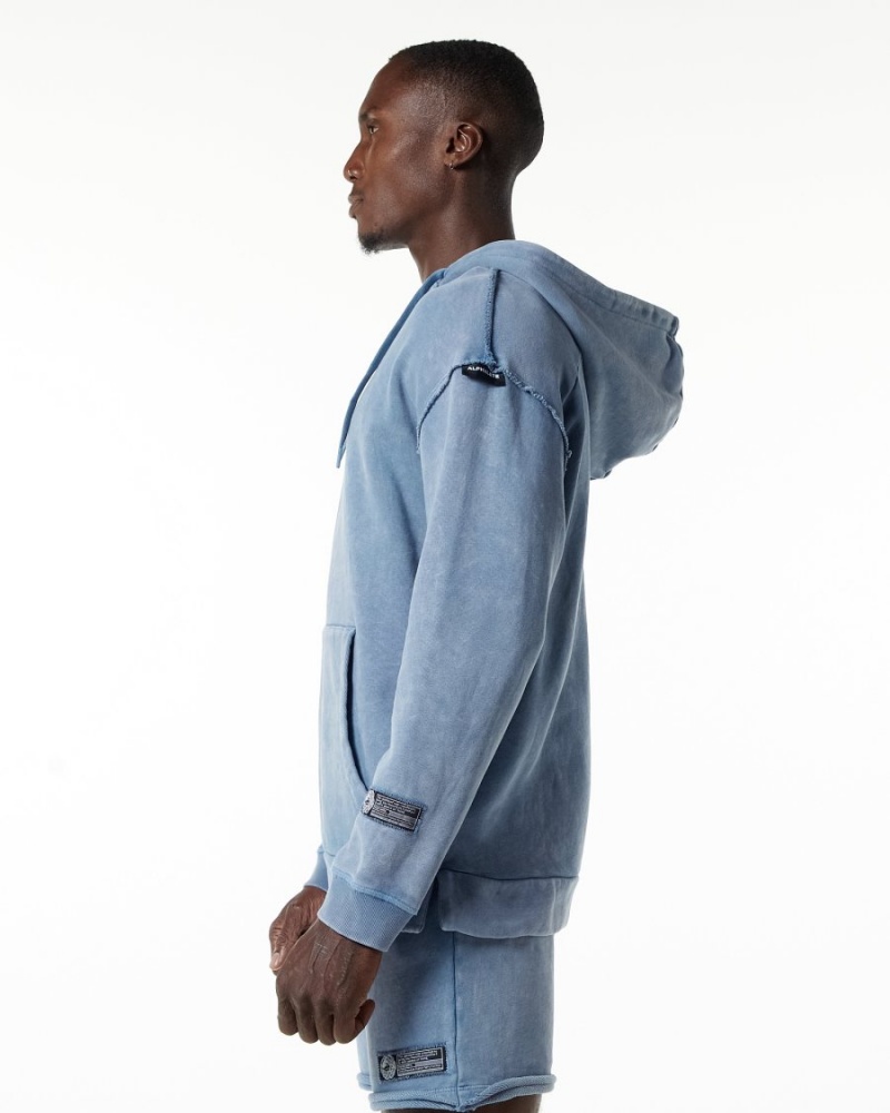 Celestial Blue Alphalete Very Terry Hoodie Men's Hoodie | 3810452-JO