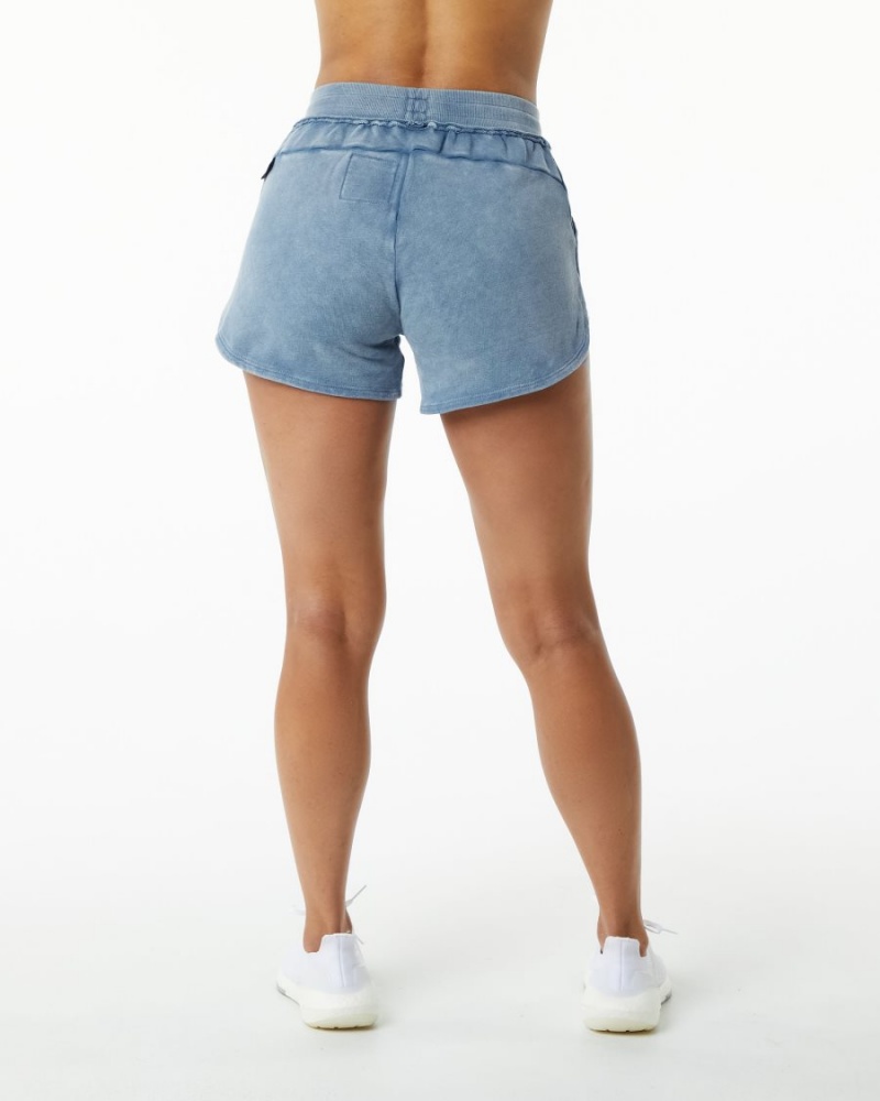 Celestial Blue Alphalete Very Terry Short Women's Shorts | 9156807-HB