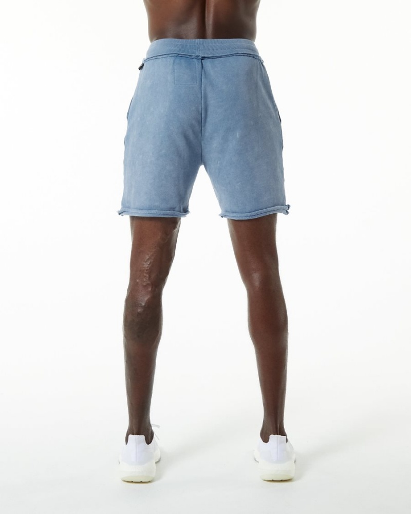 Celestial Blue Alphalete Very Terry Short Men's Shorts | 8140629-ZC