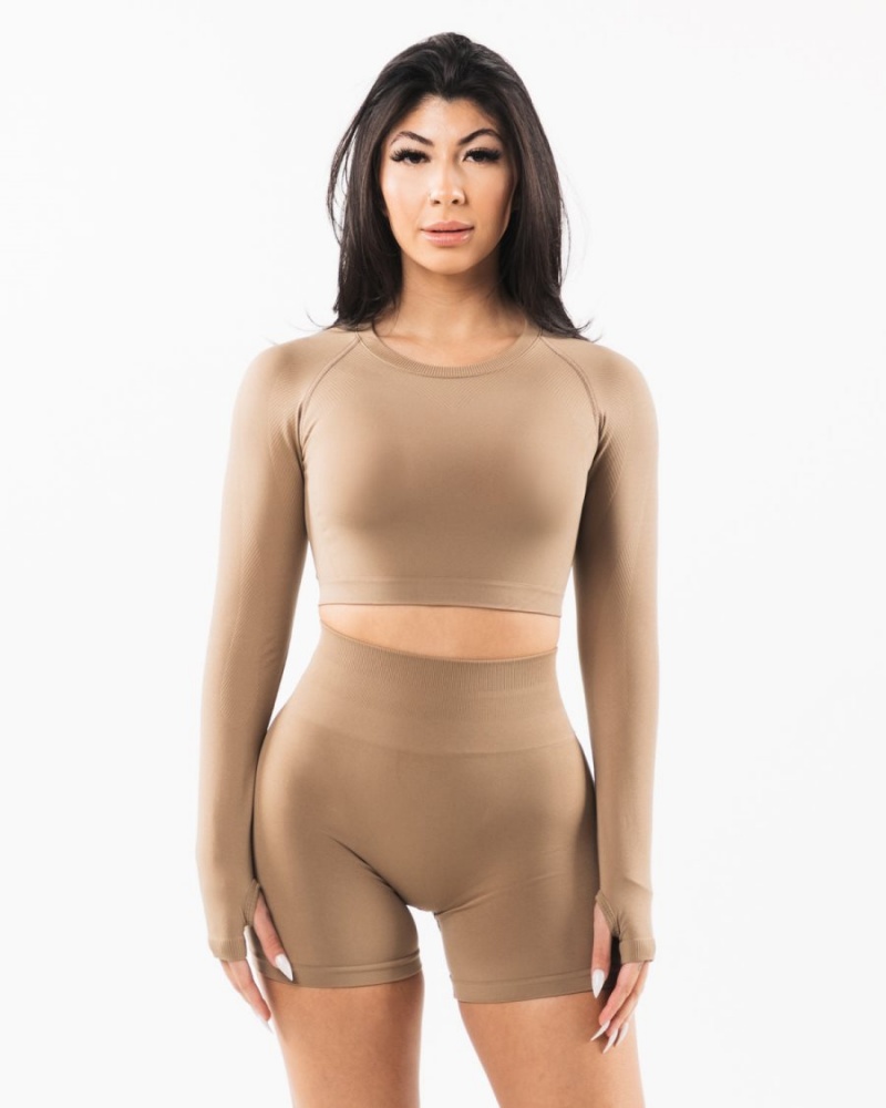 Chai Alphalete Stratus LS Crop Women\'s Long Sleeve | 5942870-ON