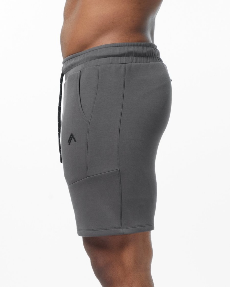 Charcoal Alphalete ELMTS Athletic Short 6" Men's Shorts | 3658497-ME