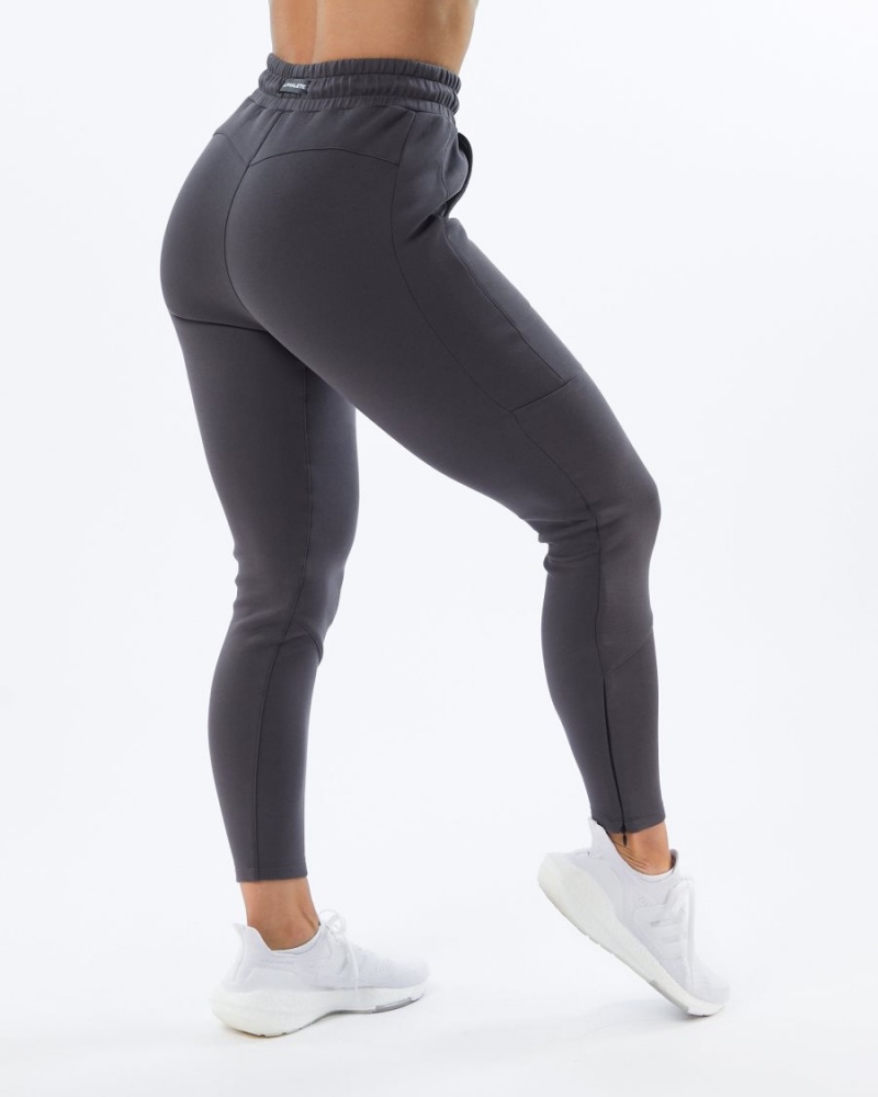 Charcoal Alphalete ELMTS Zip Jogger Women's Jogger | 4860729-LA