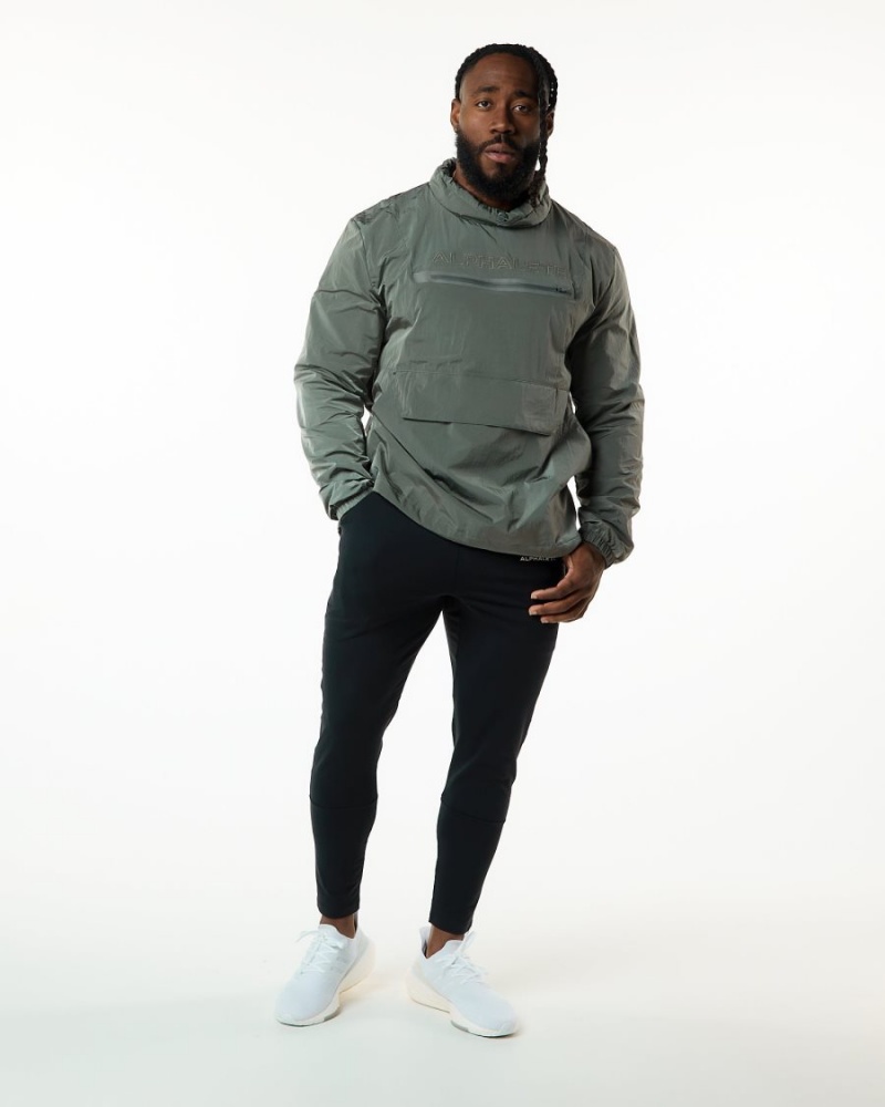 Charcoal Alphalete Endure Pullover Men's Jackets | 3875921-WO