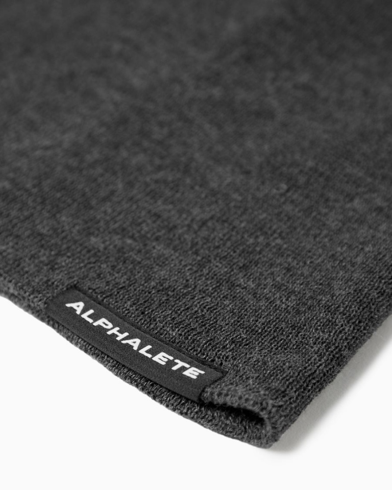 Charcoal Alphalete Essential Beanie Men's Accessories | 7618432-QJ