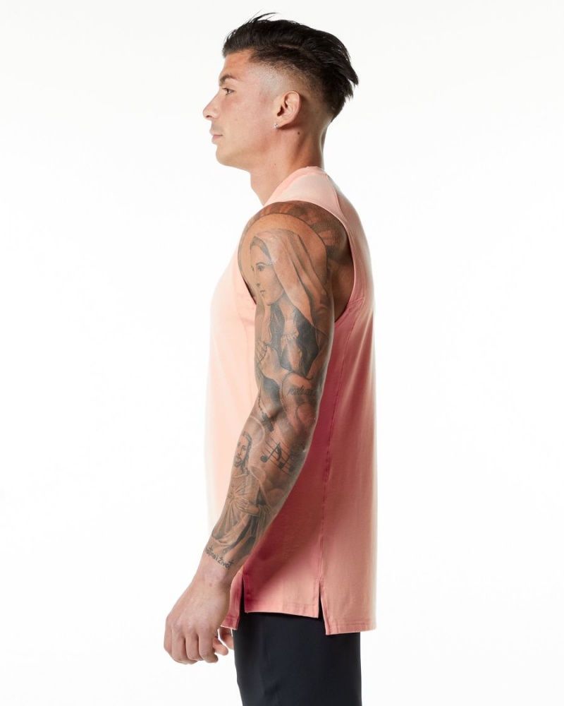 Cheeky Coral Alphalete Evo Tank Men's Tanks | 0465728-DE