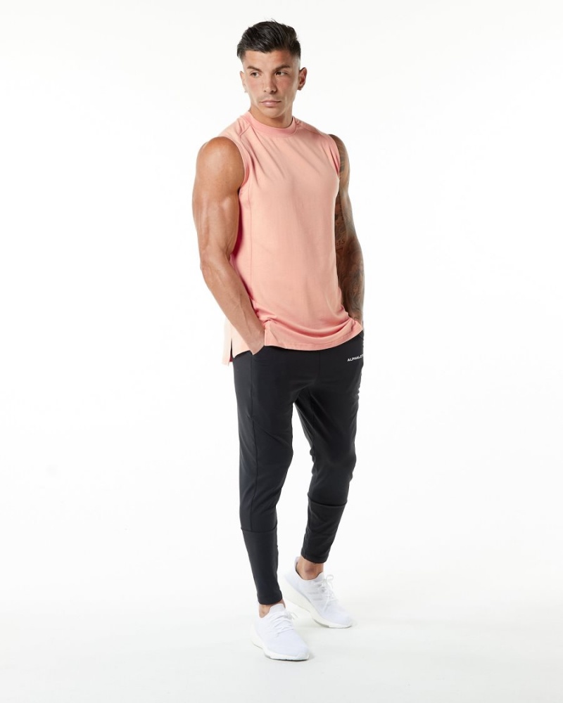 Cheeky Coral Alphalete Evo Tank Men's Tanks | 0465728-DE