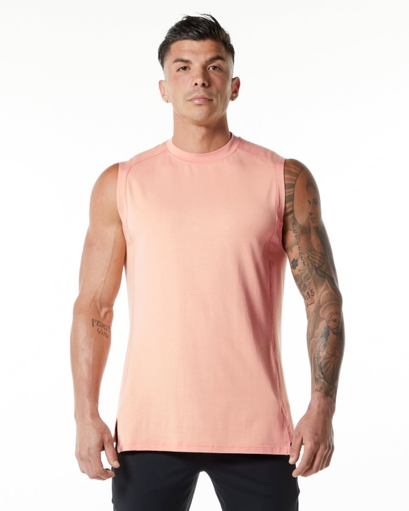 Cheeky Coral Alphalete Evo Tank Men\'s Tanks | 0465728-DE