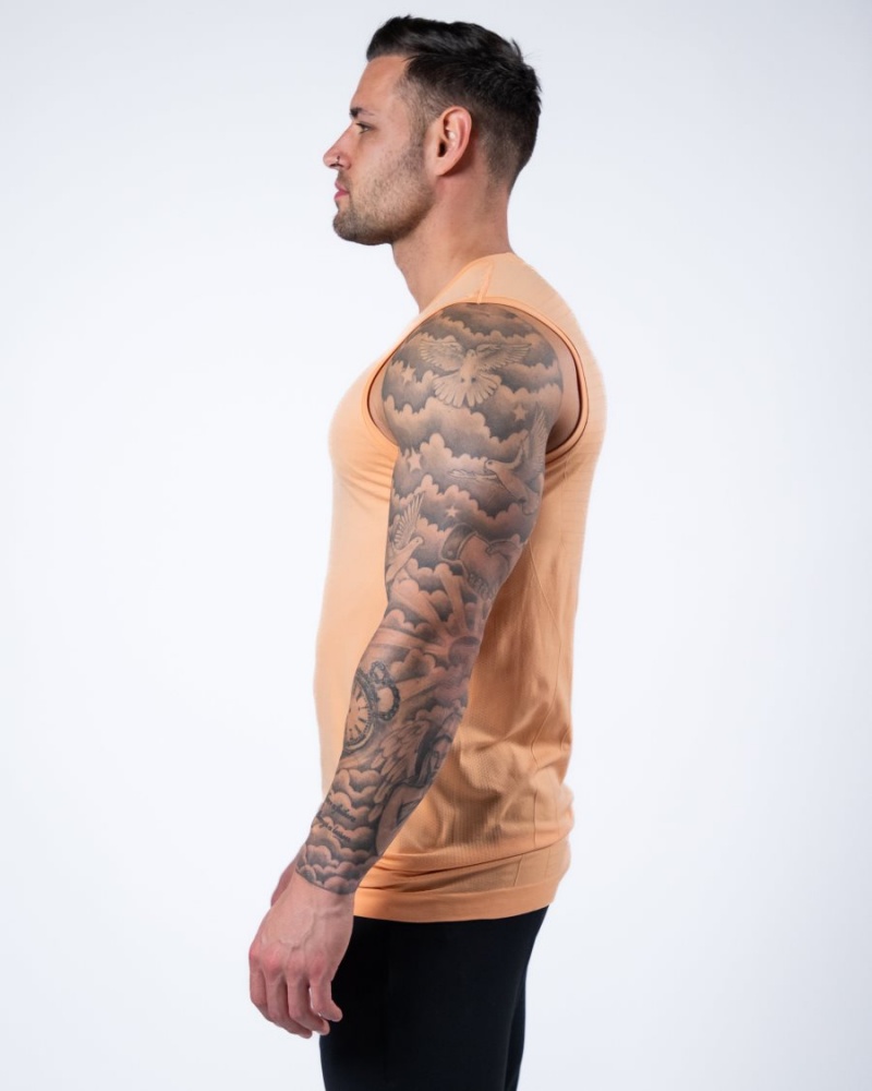 Cheeky Coral Alphalete Hero Tank Men's Tanks | 0291476-NY