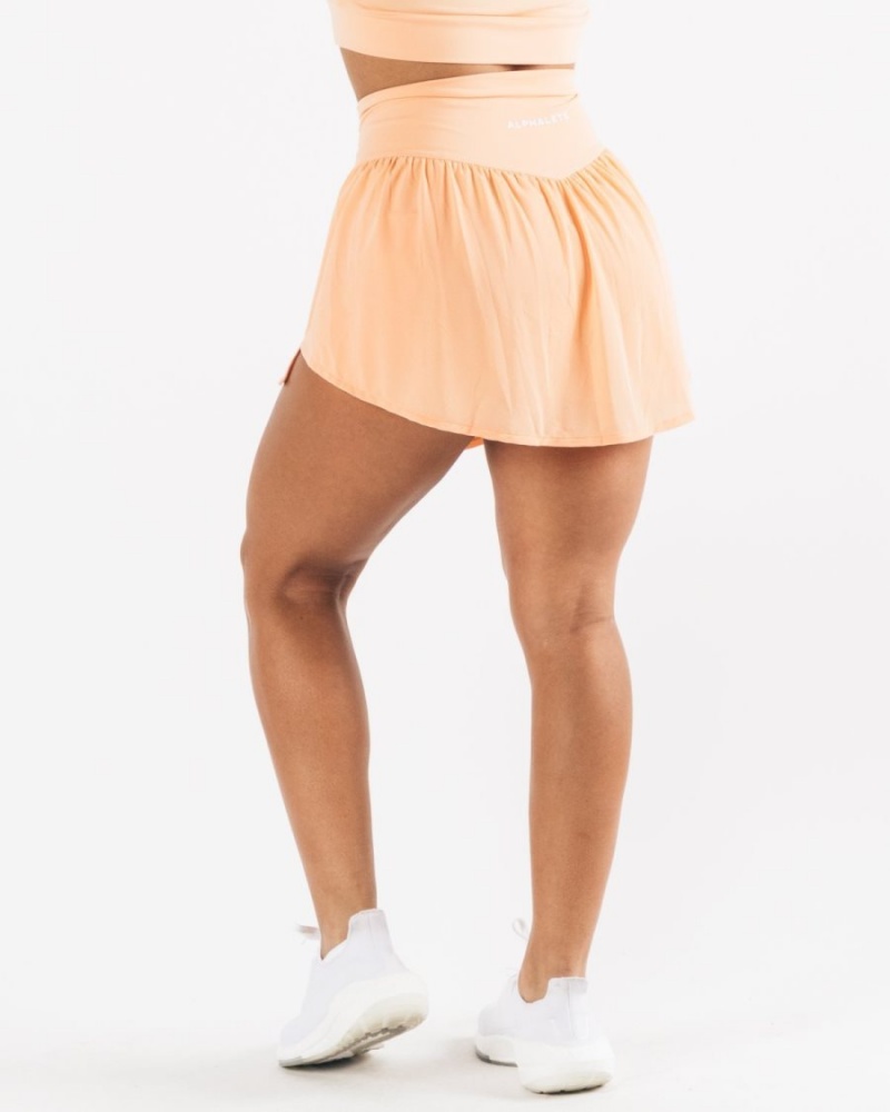 Cheeky Coral Alphalete Trace Skirt Women's Skirts | 3075261-CF