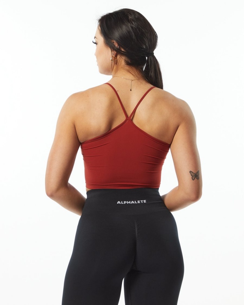 Cherry Alphalete Ultrasoft Camisole Tank Women's Tank Top | 9504631-AV