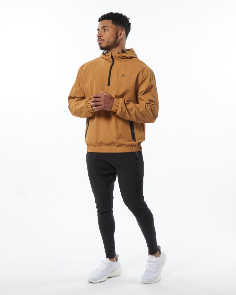 Chestnut Alphalete Infinity Tech Jacket Men's Jackets | 5893107-JS