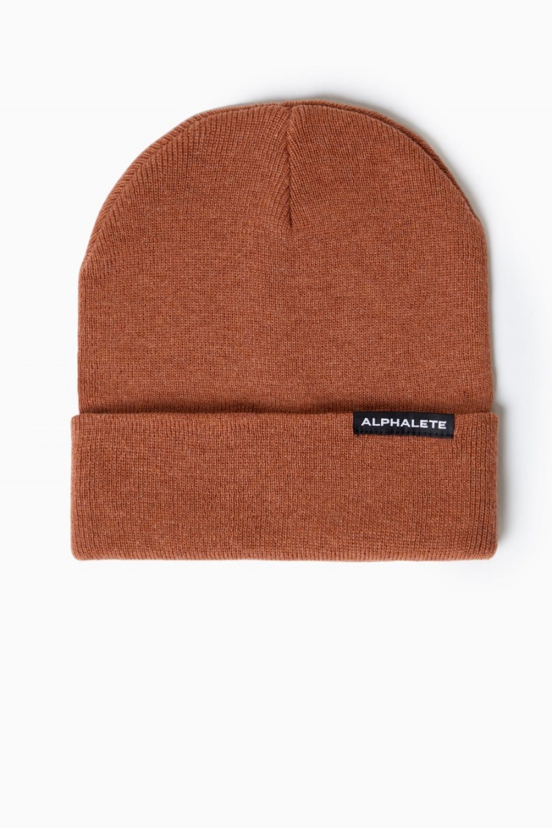 Clay Alphalete Essential Foldover Beanie Men's Accessories | 2315806-TC