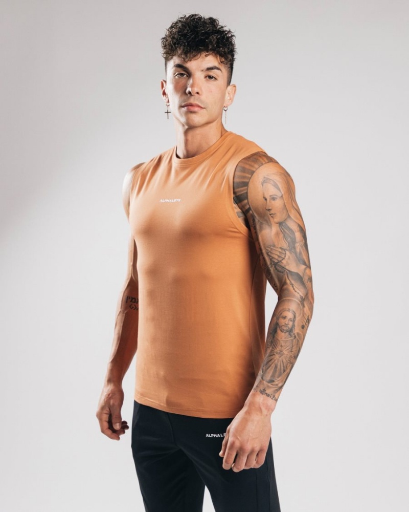 Clay Alphalete Performance Axis Tank Men's Tanks | 4612307-EK