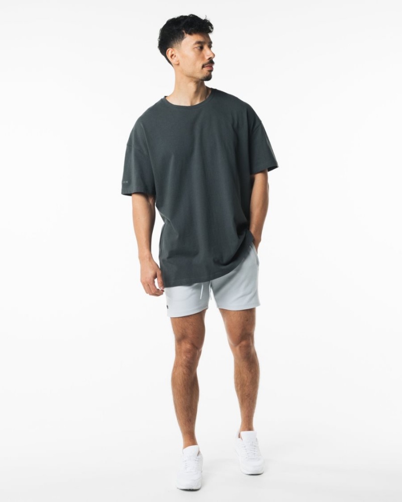 Cloud Grey Alphalete Identity Short 6” Men's Shorts | 0412763-PT