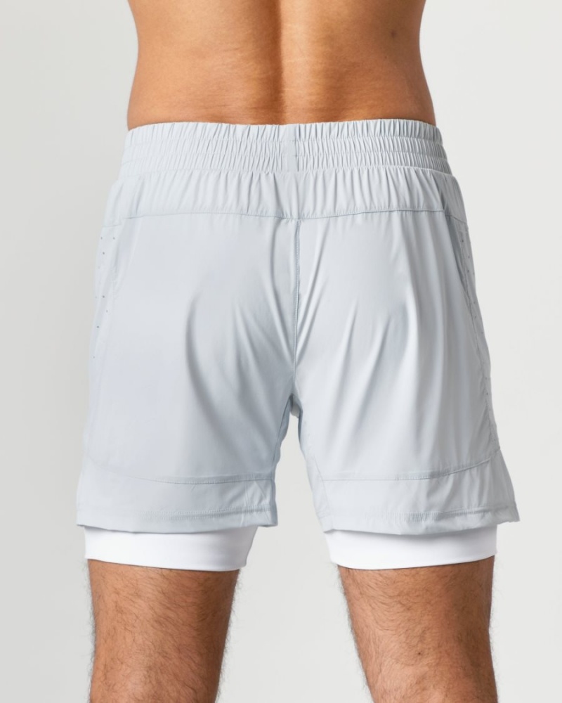 Cloud Grey Alphalete Infinity Speed Short 5.5" Men's Shorts | 3794085-ZK