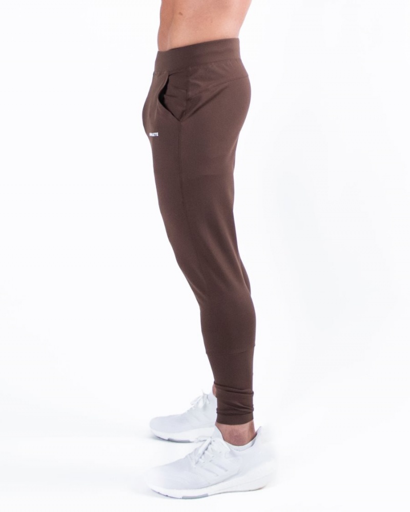 Coffee Alphalete Trace Jogger Men's Jogger | 5603418-CK