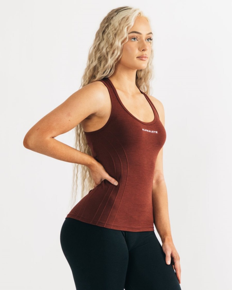 Copper Alphalete Seamless Tank Women's Tank Top | 3265140-YZ