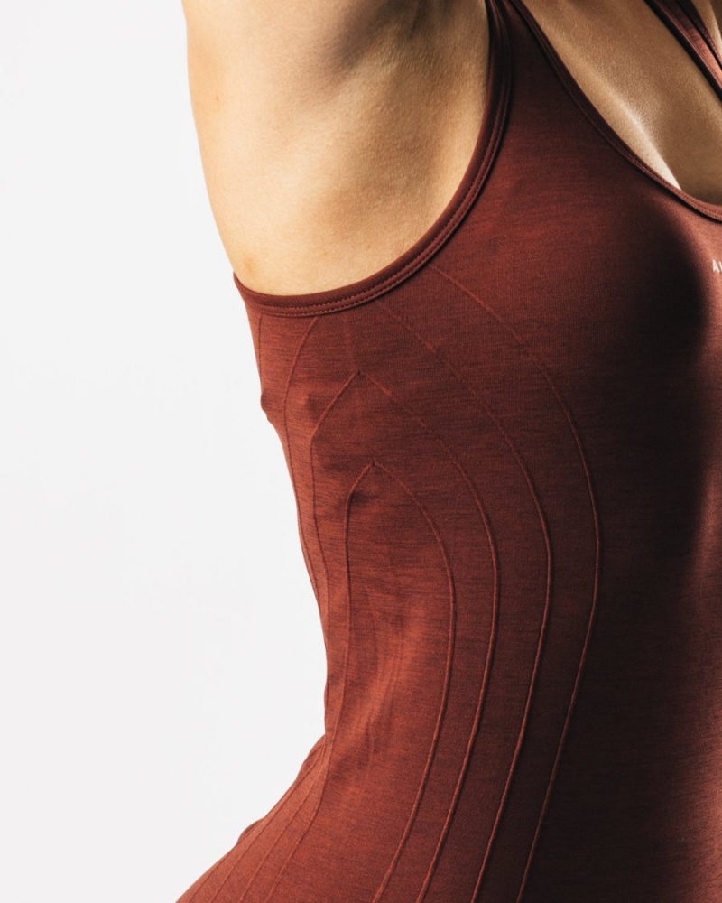 Copper Alphalete Seamless Tank Women's Tank Top | 3265140-YZ