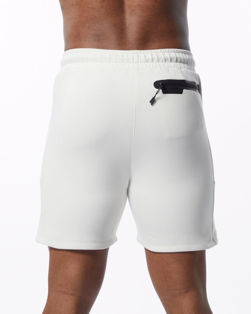 Cream Alphalete ELMTS Athletic Short 6" Men's Shorts | 7415036-BC