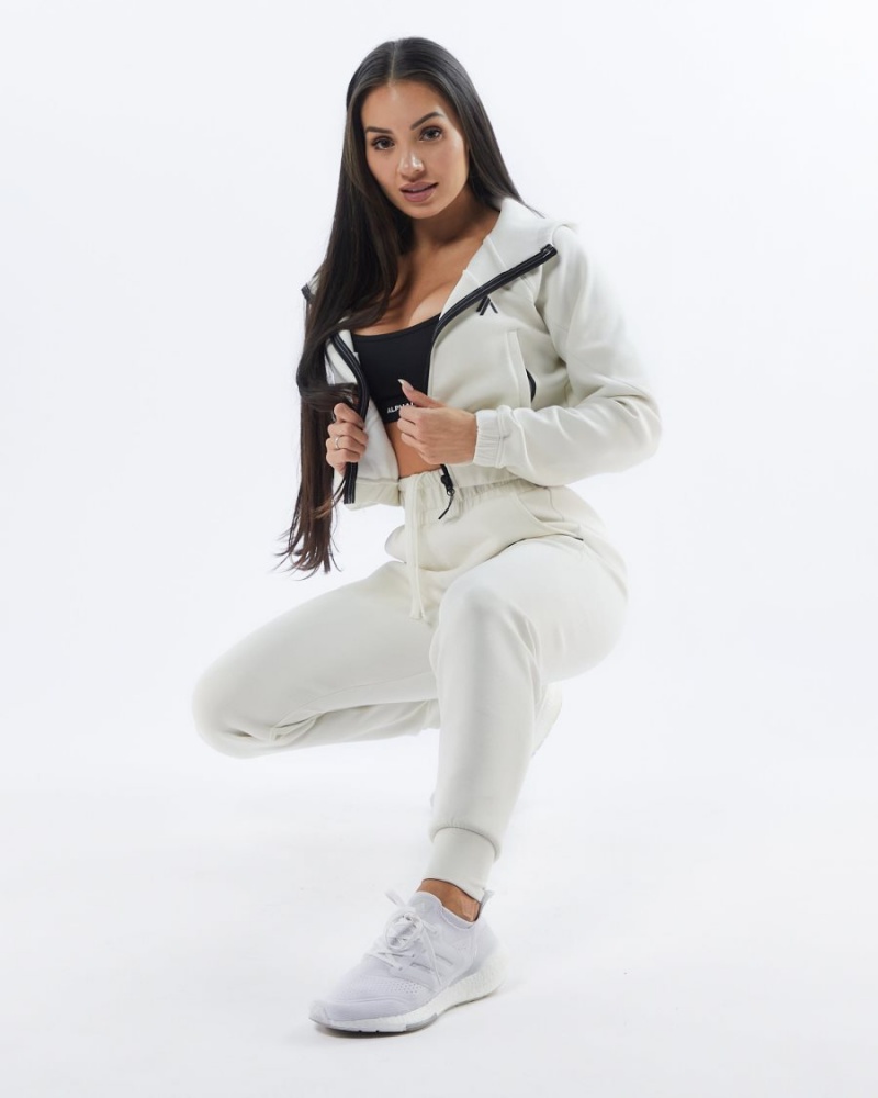 Cream Alphalete ELMTS Cuffed Jogger Women's Jogger | 7928601-EH