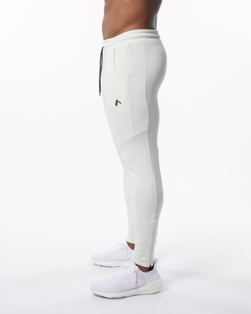 Cream Alphalete ELMTS Zip Jogger Men's Jogger | 6531480-TM