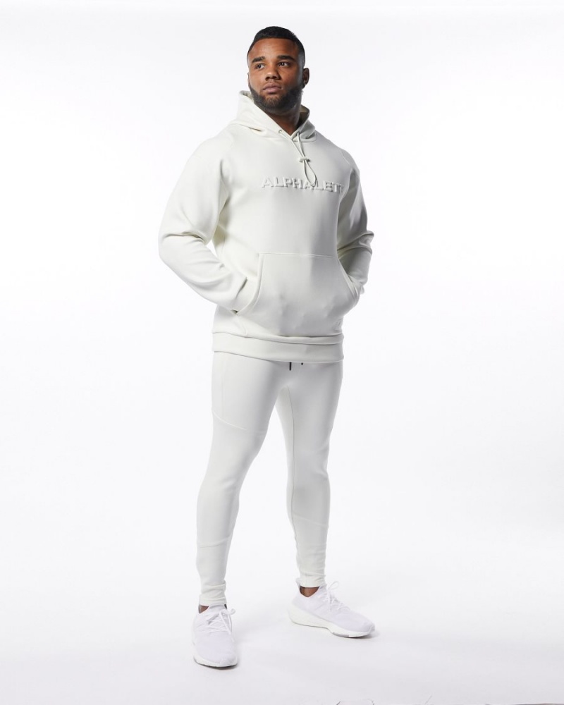 Cream Alphalete ELMTS Zip Jogger Men's Jogger | 6531480-TM