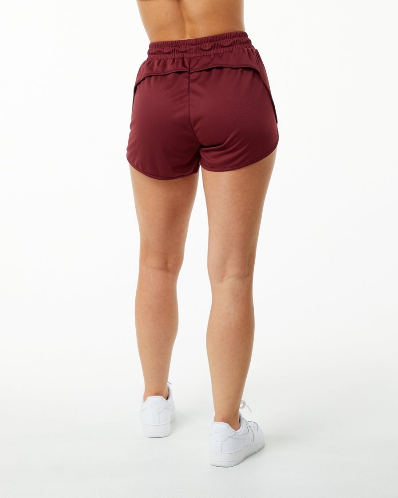 Crimson Alphalete Varsity Short 3.25" Women's Shorts | 0523649-MD