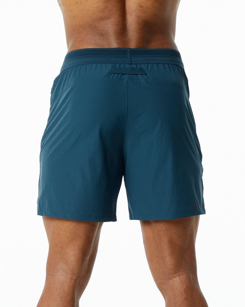 Dark Blue Alphalete Studio Short 6" Men's Shorts | 0418976-ZO